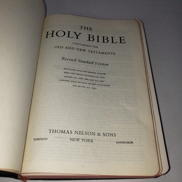 Vintage Illustrated Leather Bound BIBLE With Helps Old & New Testament - Picture 4 of 7